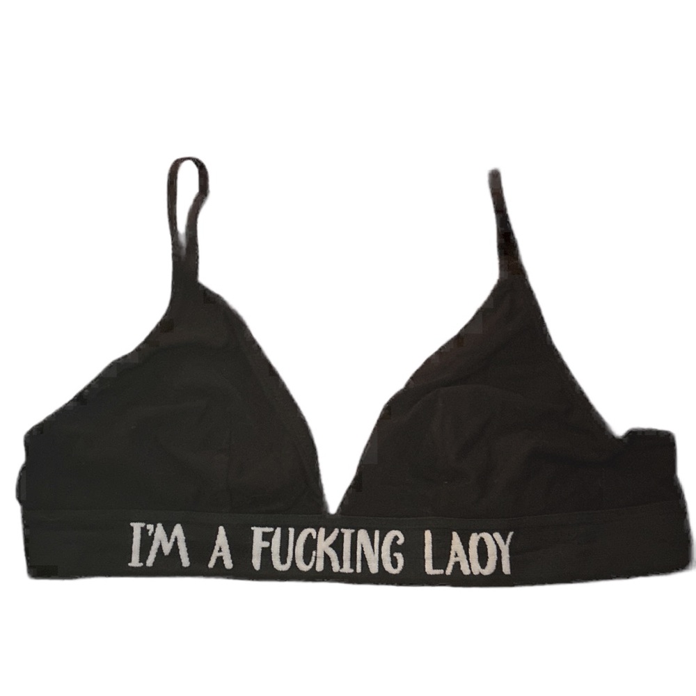 linda finegold ALF triangle bralette i’m a f*cking lady